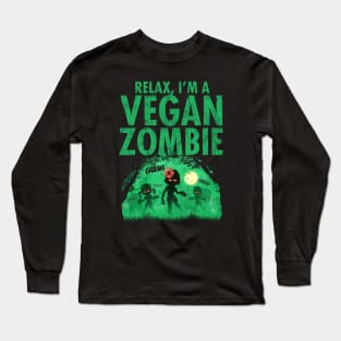 Grains Grains! Funny Zombie Halloween Vegan Long Sleeve T-Shirt